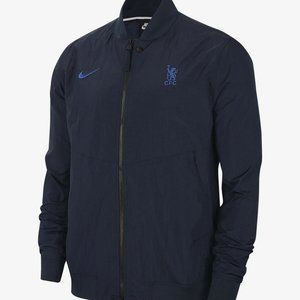 Nike Chelsea FC Men's Full-Zip Franchise Varsity Jacket Blue Size AR8625-451